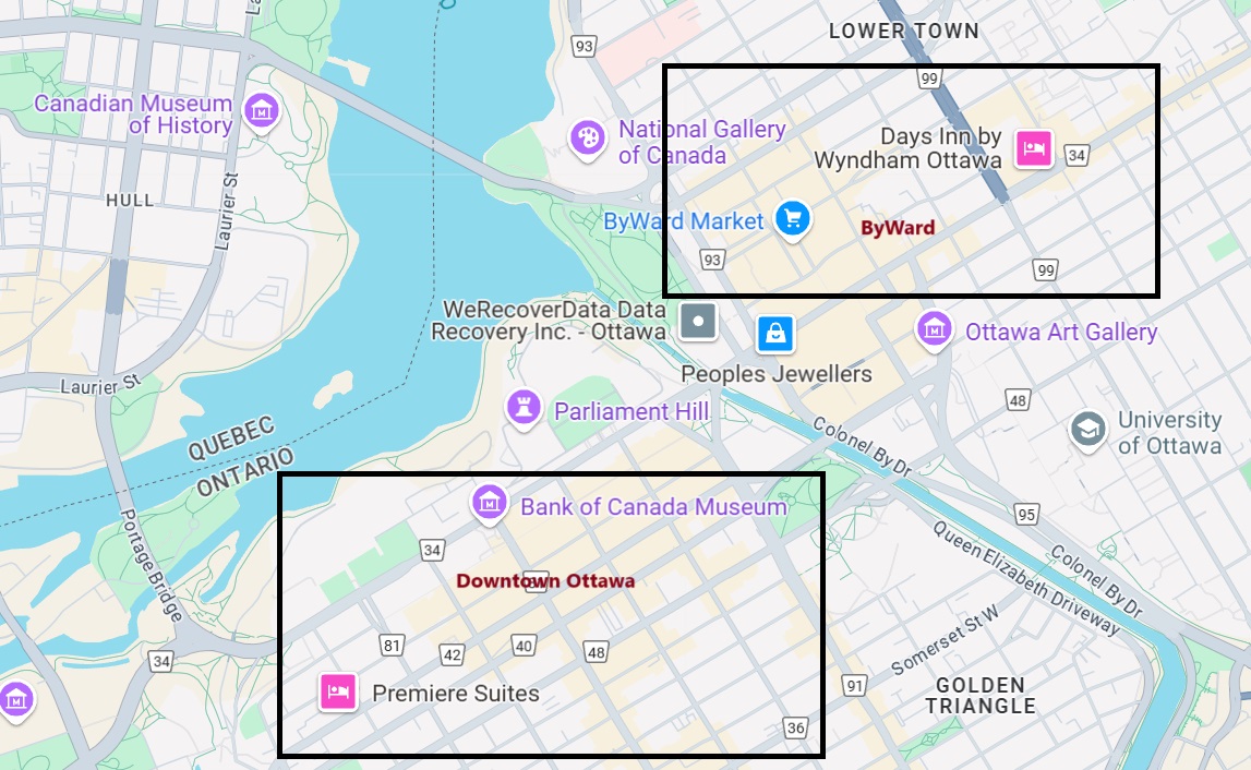 איפה לישון באוטווה?